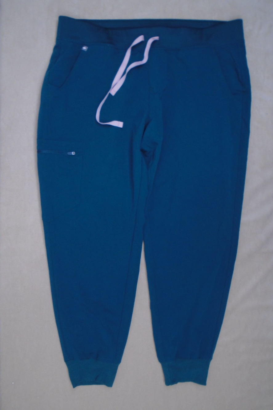 Figs Zamora High Waisted Jogger Scrub Pants Teal Women Size XL